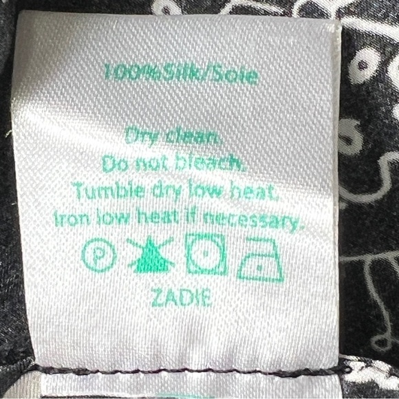 RIXO x Laura Jackson Black White Silk Maxi Dress Zadie Print Women’s SZ Medium - Picture 11 of 11